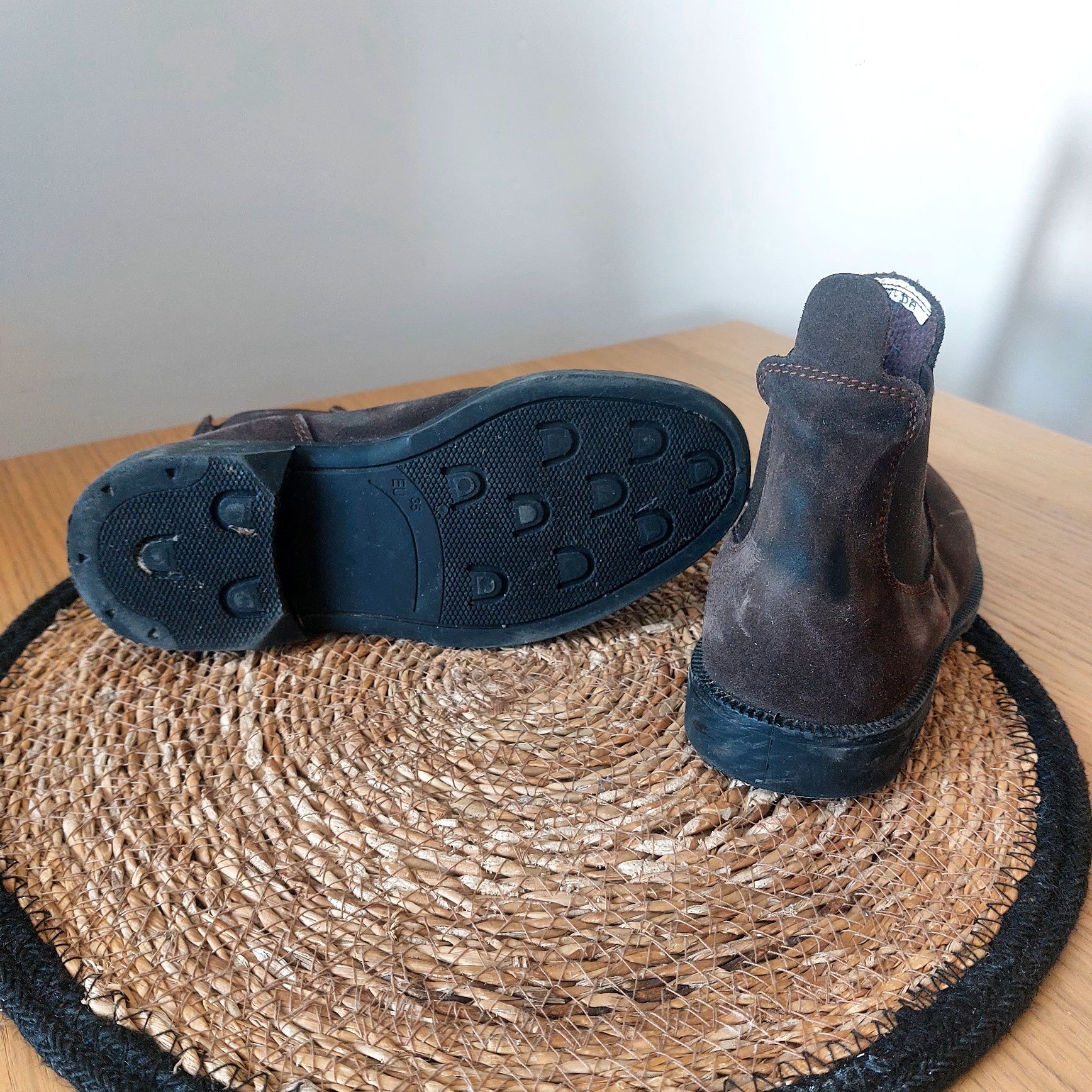 Sztyblety buty jeździeckie r 35 Fouganza classic  skóra bydlęca