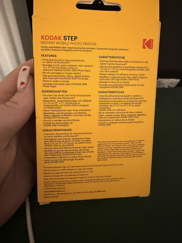 Kodak Step Błyskawiczna mobilna drukarka fotograficzna