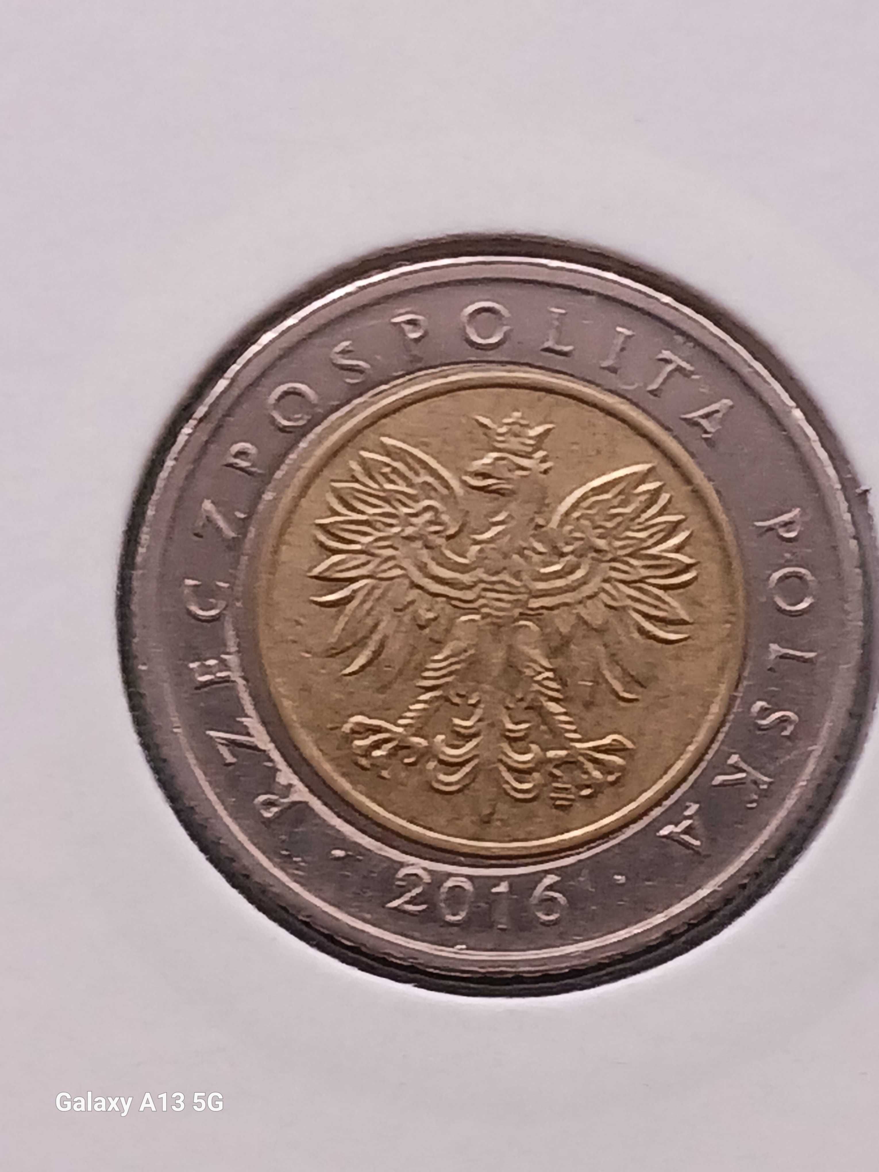 5 złotych 2016 r. Destrukt mennicy - piękny