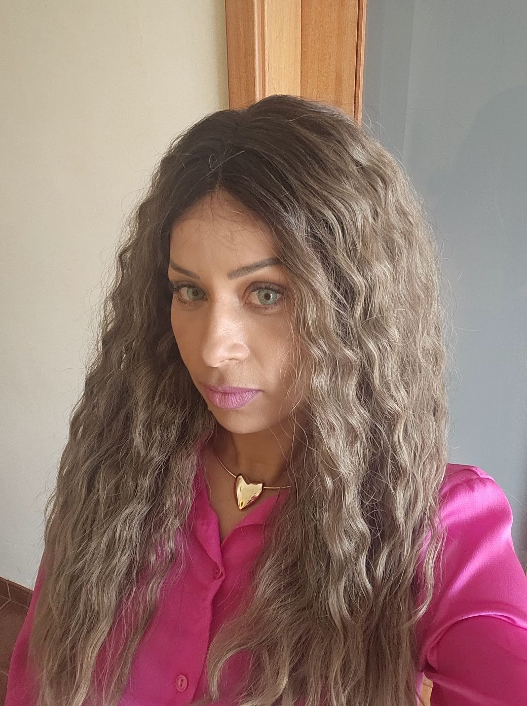 Lace orelha a orelha de fibra realista ao cabelo