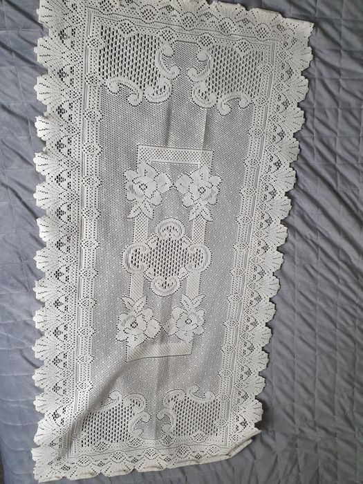 3 obrusy białe bieżniki ok 50x ok 120cm