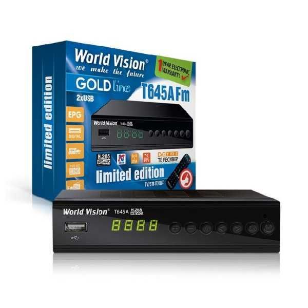 Тюнер Т2 World Vision T645A FM Ресивер Т2 World Vision T2 в наличии
