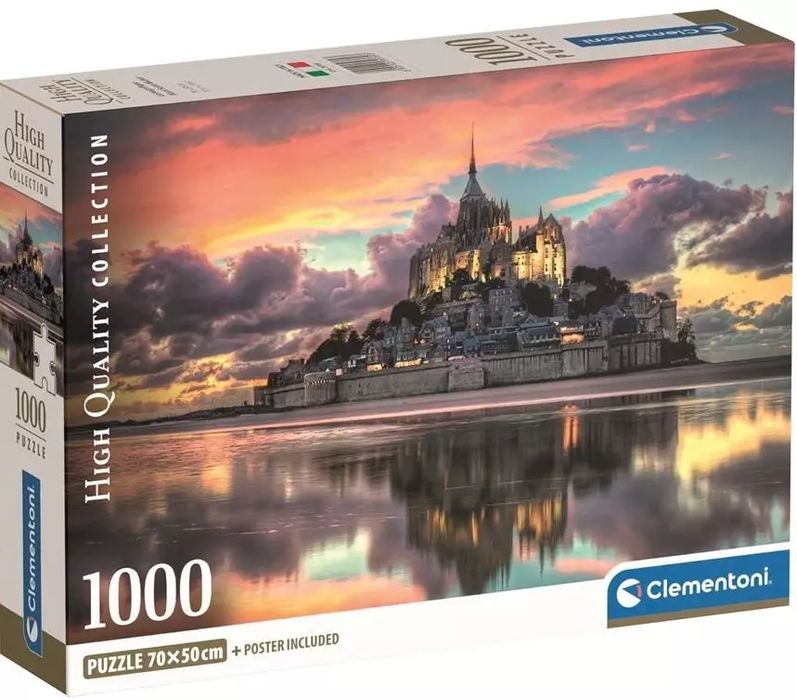 Puzzle 1000 elementów. Wspaniały Mont Saint-Michel. Clementoni