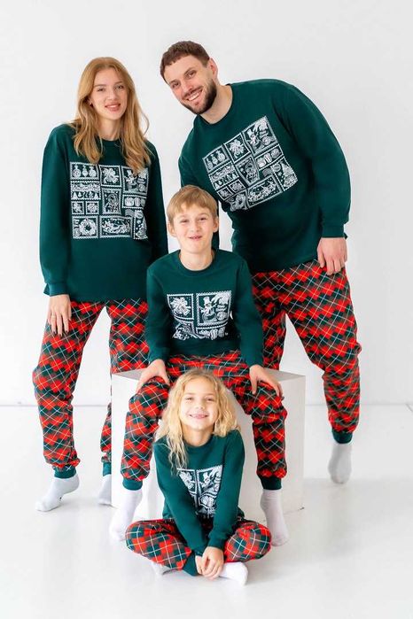 Дитячі сімейні піжами для фотосесії, Нового року та Різдва