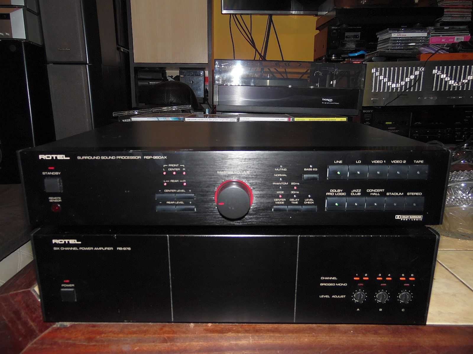 Wieża ROTEL RB-976 SIX Channel Power Rotel RSP-960AX Preamp