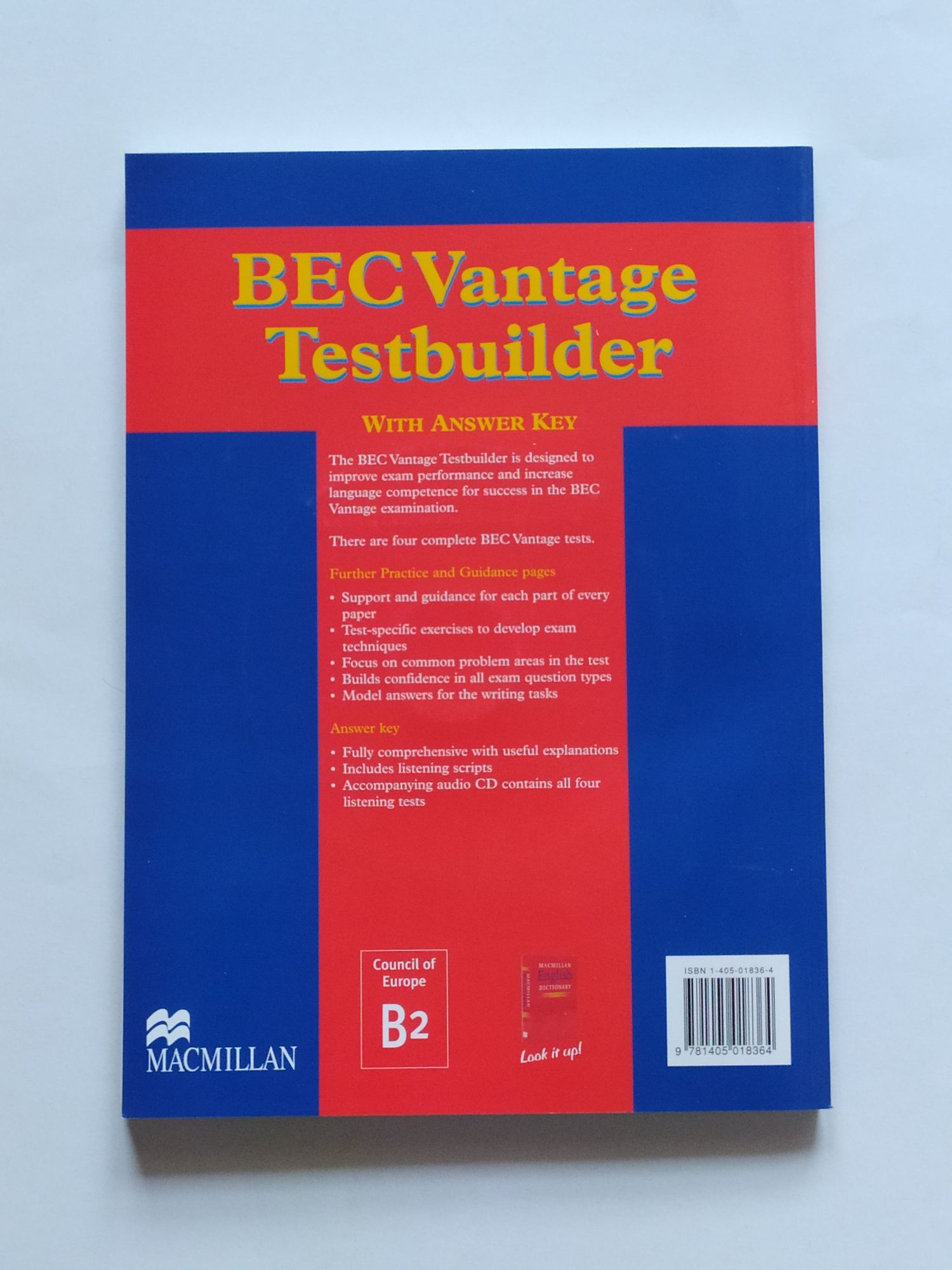 Nowy BEC VANTAGE TESTBUILDER with key, audio CD, Macmillan 2004