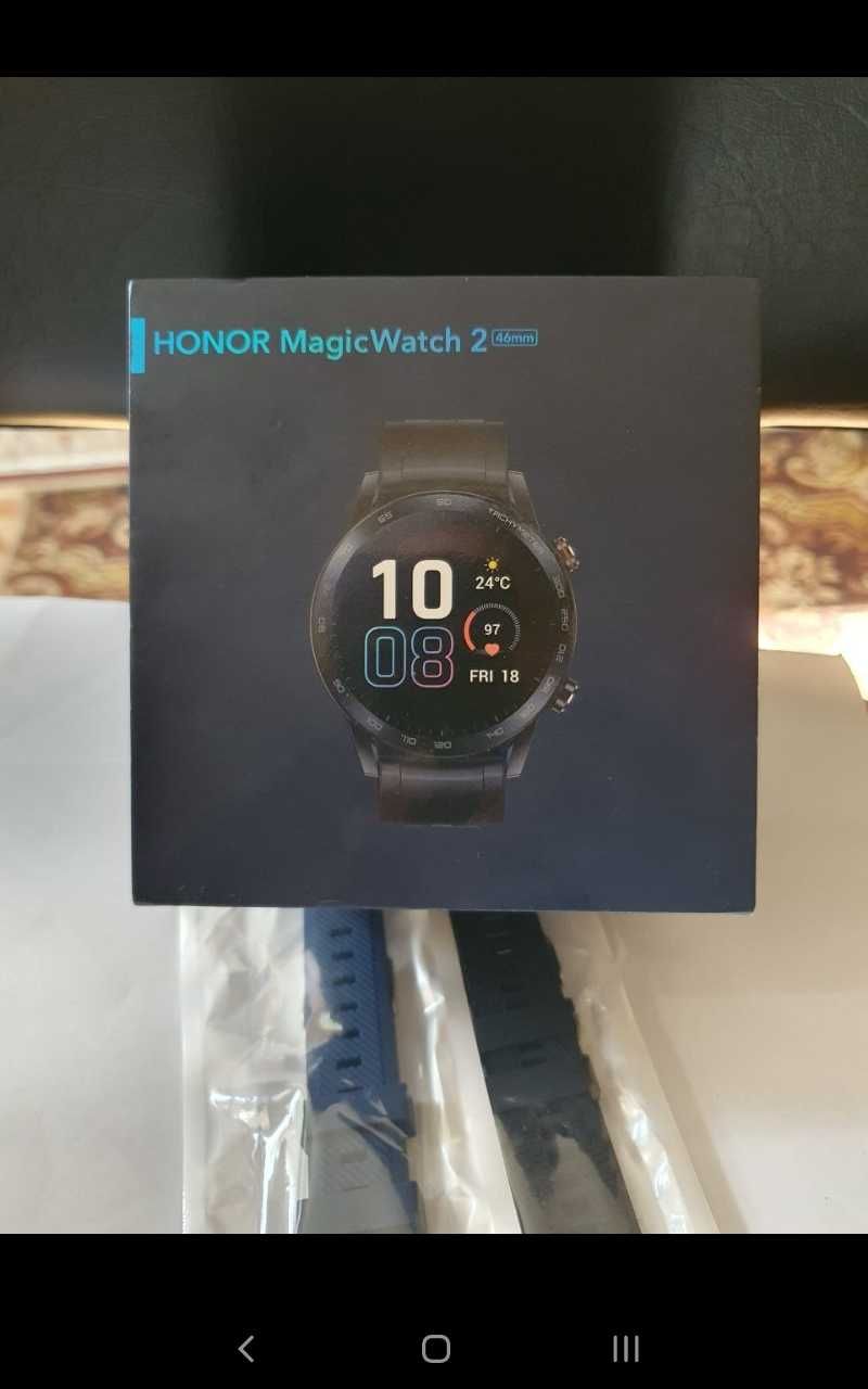 Honor Magic Watch 2    46 mm.  Black + Подарунок 2 нових ремінця.