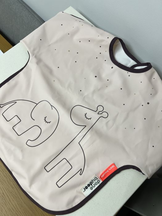 Done by deer - śliniak wodoodporny z rękawami, 6-18 miesięcy, BLW