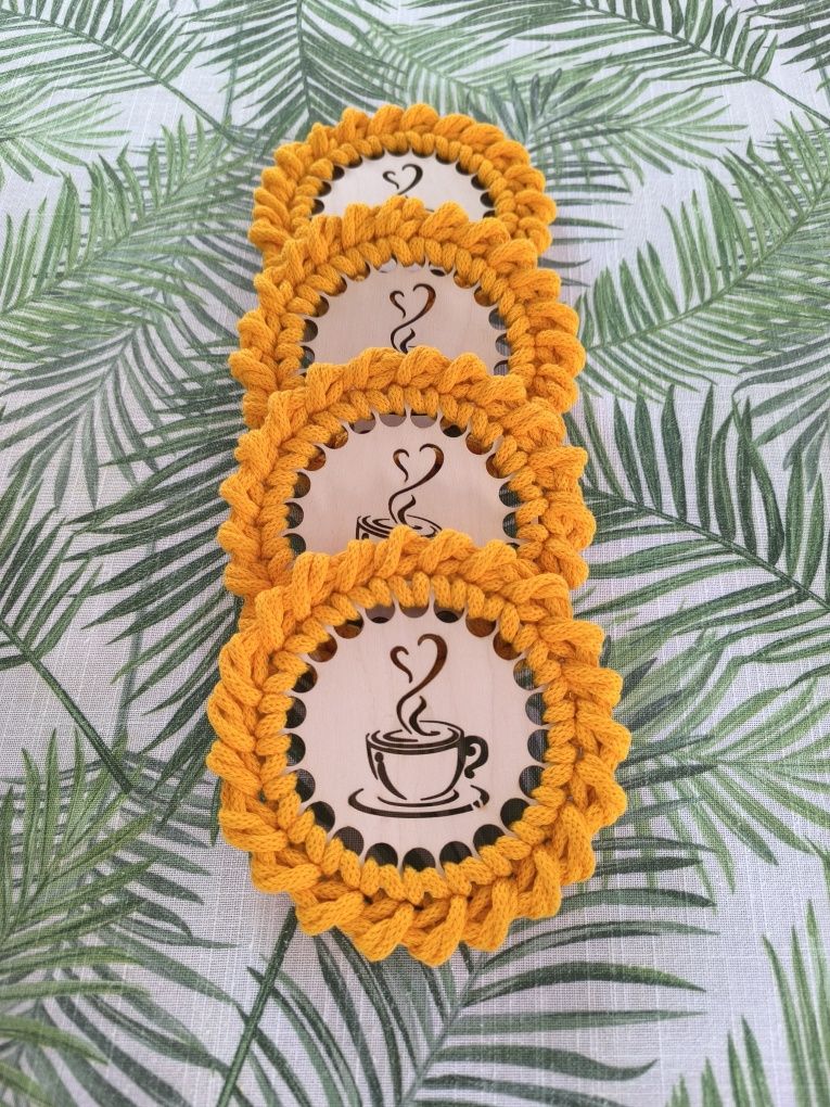 Zestaw na stół taca podkładki koszyk na słodycze ciastka handmade