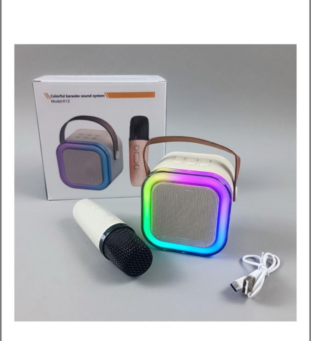 Караоке K12 блутуз колонка з мікрофоном