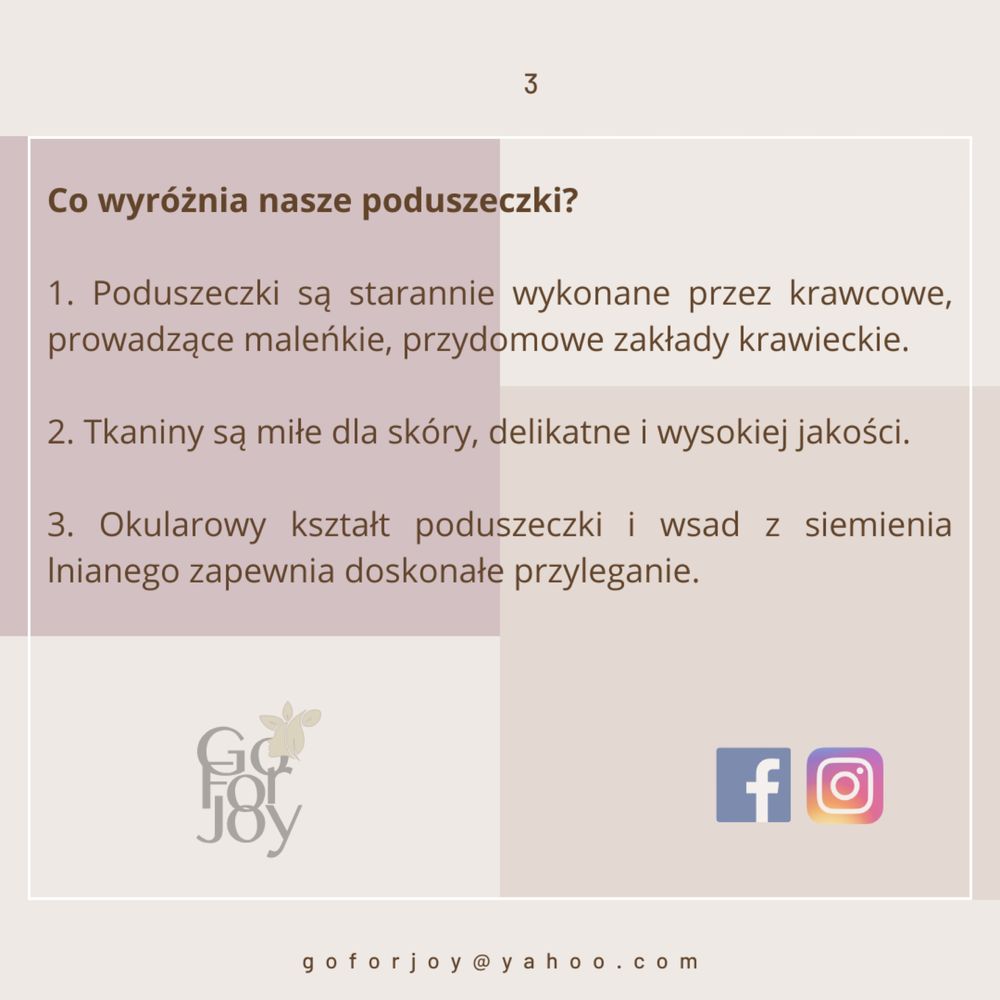 Poduszeczka relaksacyjna na oczy