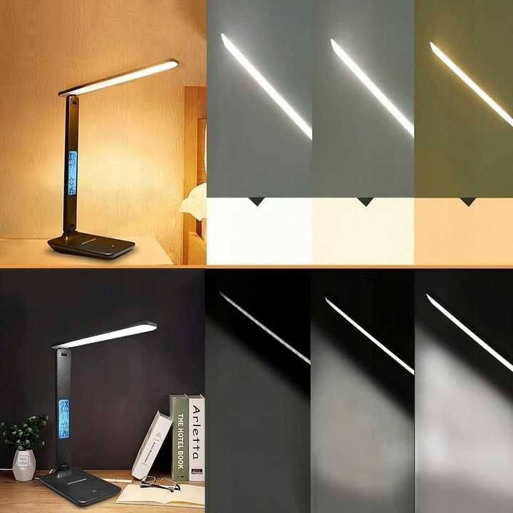 Lampka LED biurkowa regulowana biurko wyświetlacz z temperaturą USB
