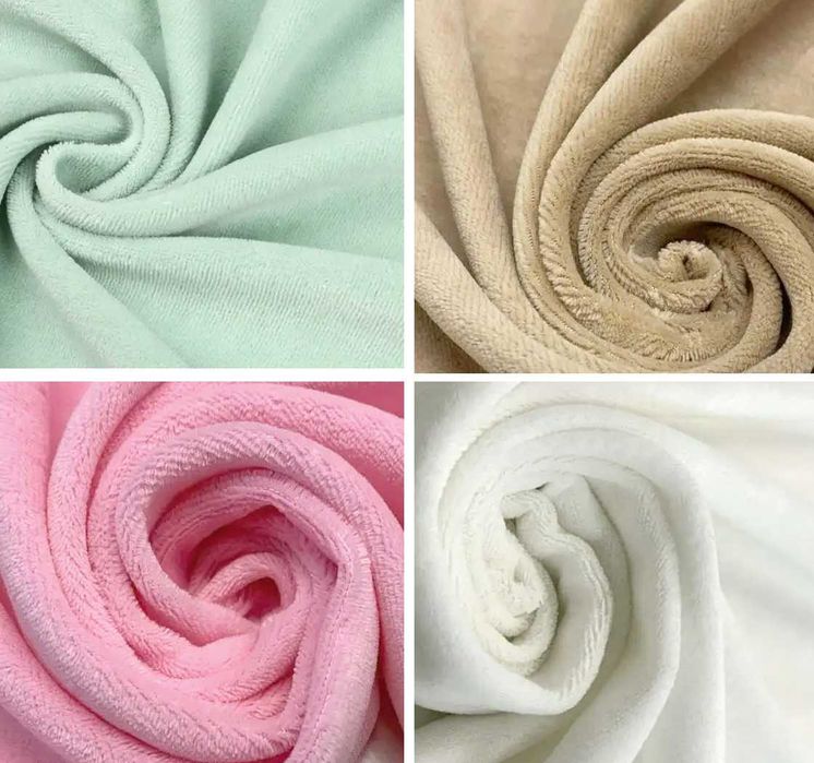 велюр хлопок однотонный бархат оксамит Отрезы ткани для рукоделия