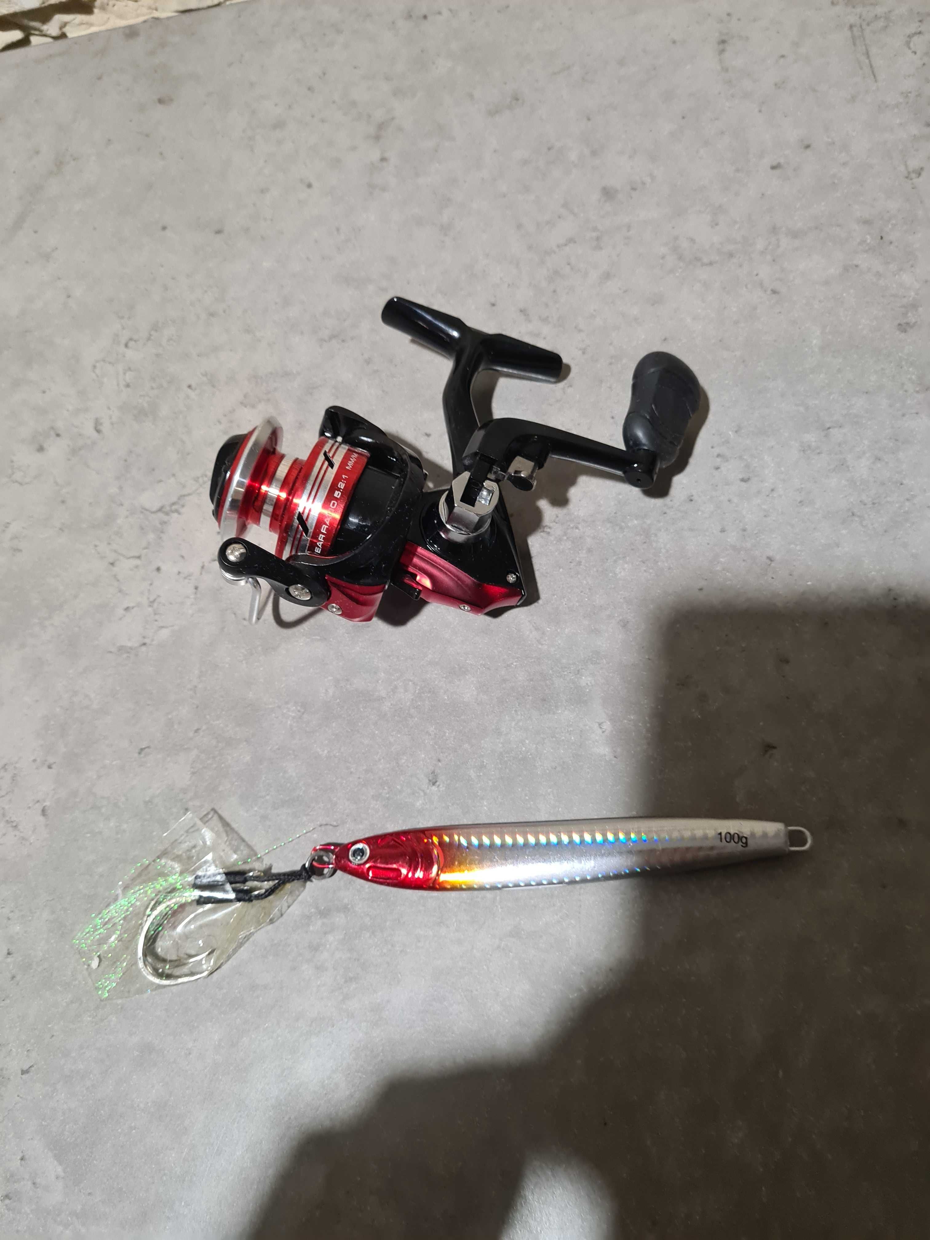 Kołowrotek wędkarski Mini Spinning Wheel 800 + przyneta