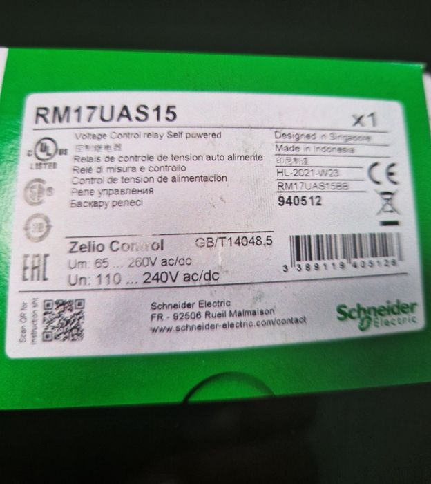 Przekaźnik  kontroli napięcia Schneider RM17UAS15
