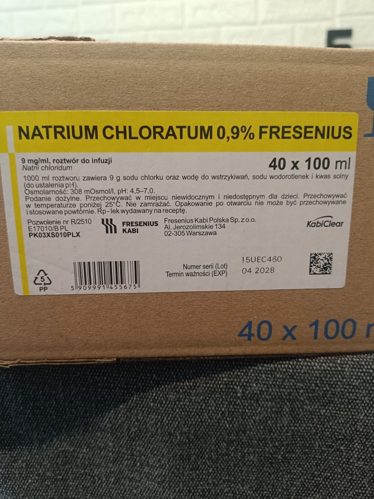 Sól fizjologiczna 40szt -100ml