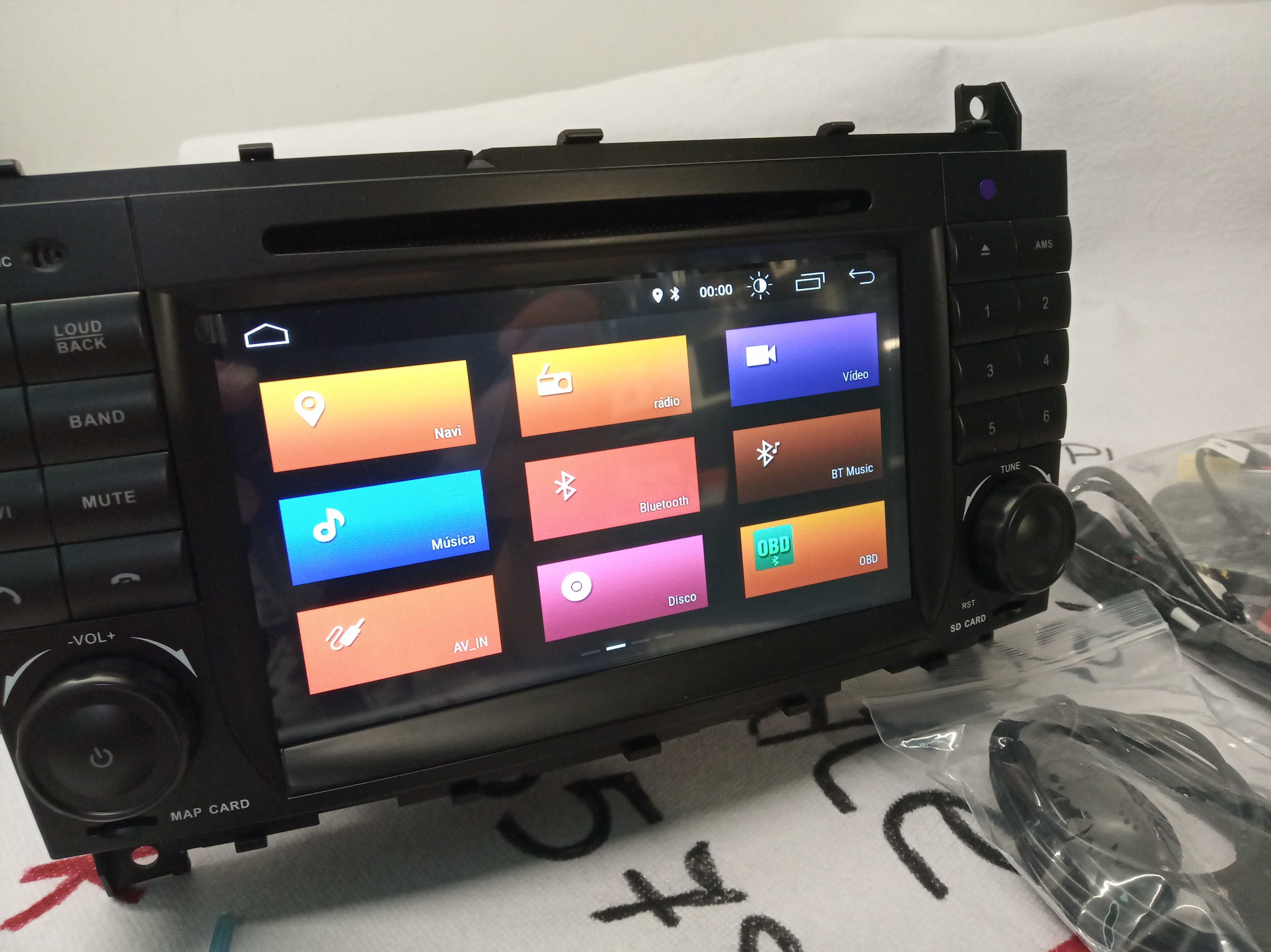 Radio 2 DIN Android para Mercedes Benz A B VITO W203 - Novo Garantia