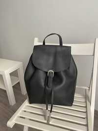 Чорний шкіряний рюкзак,наплічник, кожаный рюкзак