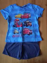 110 C&A piżama chłopiec lato krótki rękaw auta cars Zygzak McQueen