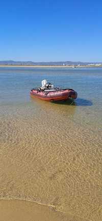 barco insuflável cm motor johnson 15cv 4 tempos.