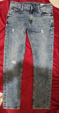 Spodnie jeansowe guess męskie dekatyzowane