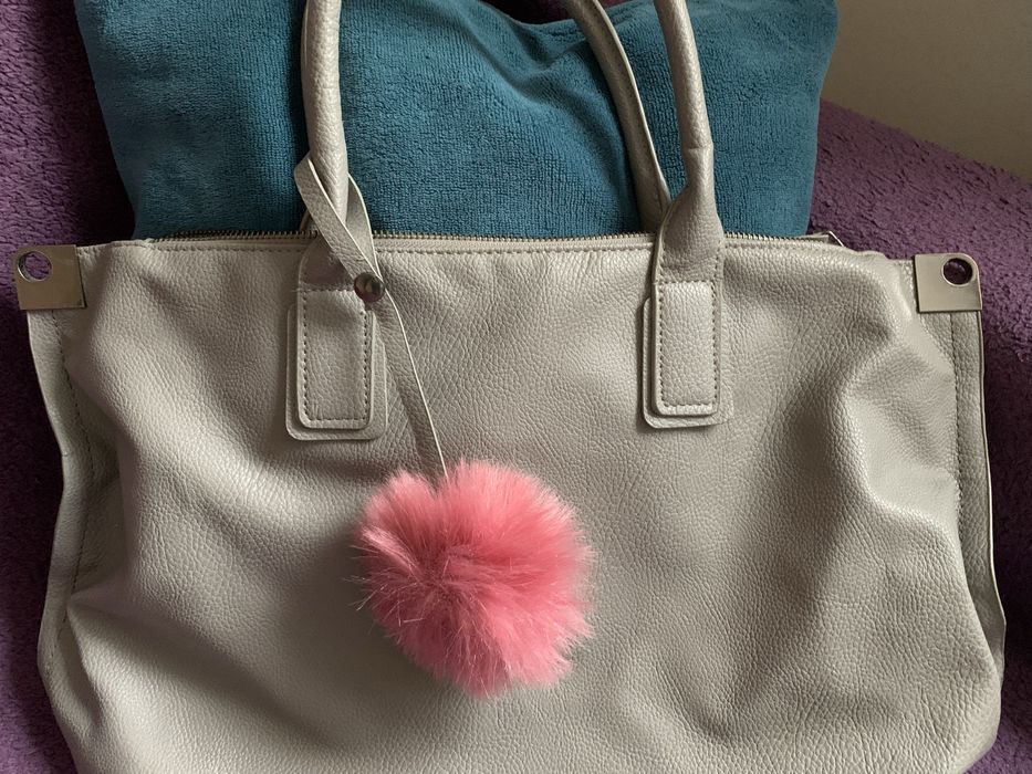 Modna duża szara torebka/torba - okazja!