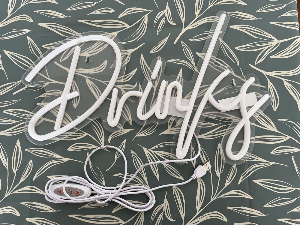 LED neon, ledon „Drinks” na wesele