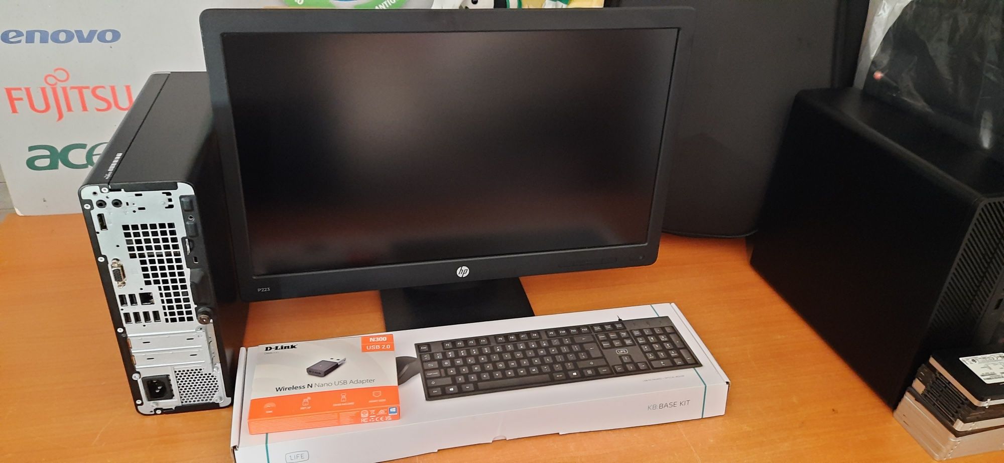 Pack Pç HP-400G4+Lcd 22"P. 7ªG|I5-7500-3.4G|16G|SSD512G|Kit|Wifi|W11