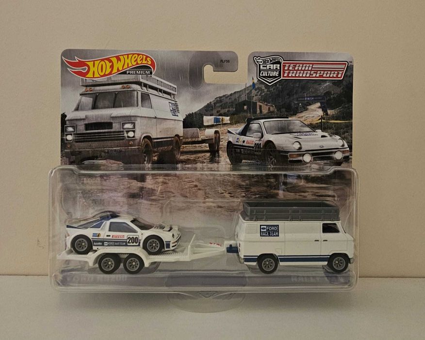 Hot Wheels Team Transport Ford Rs200 + Rally Van