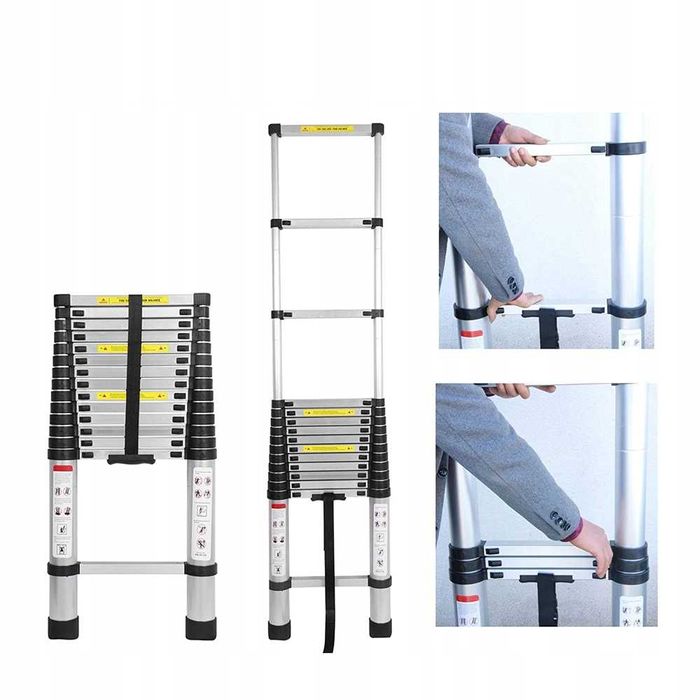 Драбина телескопічна складна 5 метрів Day Plus до 150 кг 15 сходинок