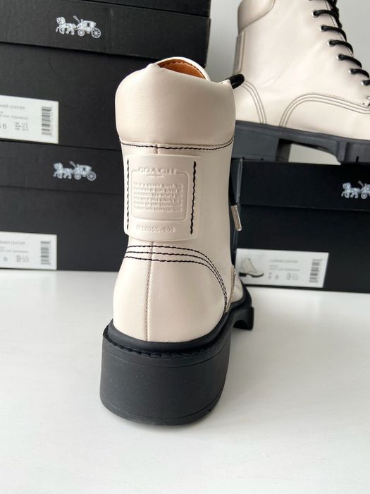 COACH Женские кожаные ботинки челси Жіночі ботінки шкіряні черевики