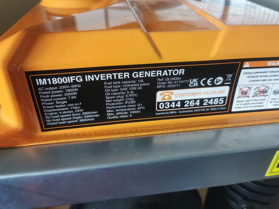 Agregat Prądotwórczy Impax 1800