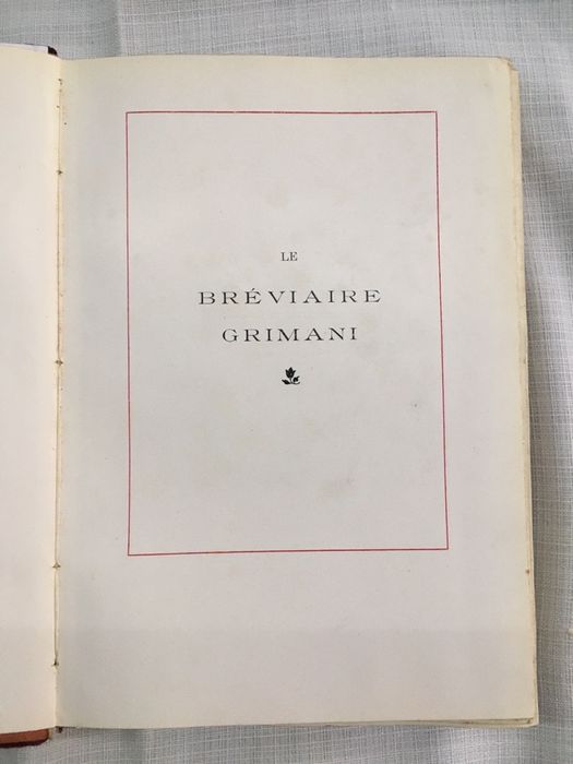 Livro Le Bréviaire Grimani de 1906