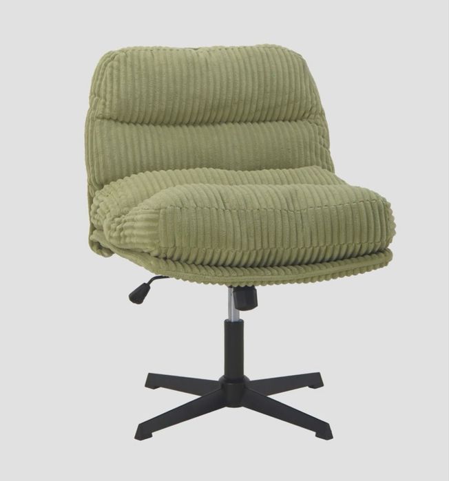 Fotel CORDIVO sztruksowy obrotowy oliwkowy 66x71x83 cm