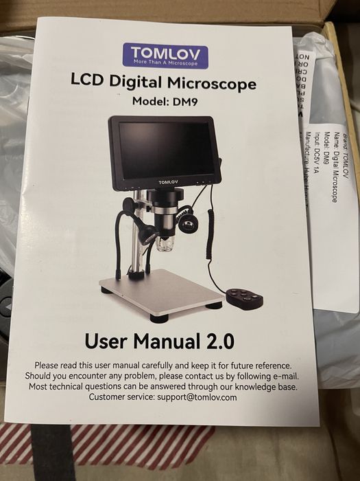 Цифровой микроскоп Rievbcau 50-12000 X на штативе с монитором 7/12 м п