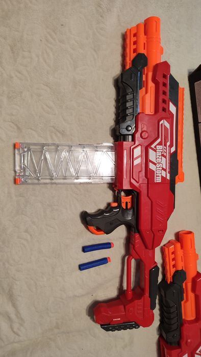 Детский автомат с мягкими пульками на батарейках