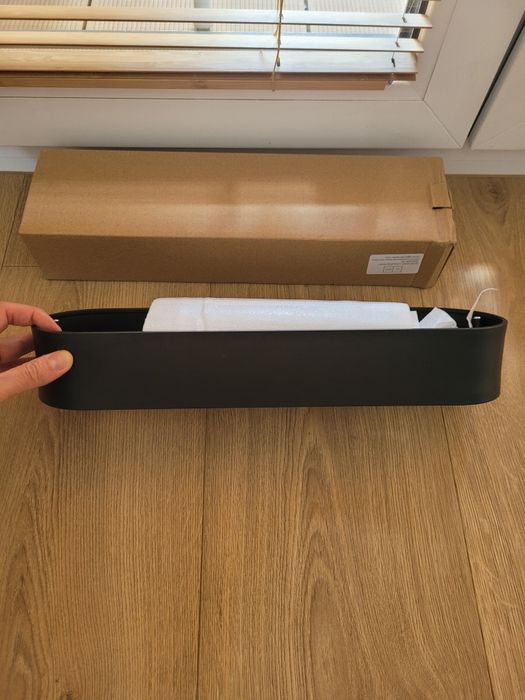 Półka łazienkowa, 38x6 cm, czarna