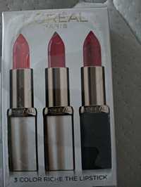 3 batons cores diferentes L'Oréal Nude Addiction