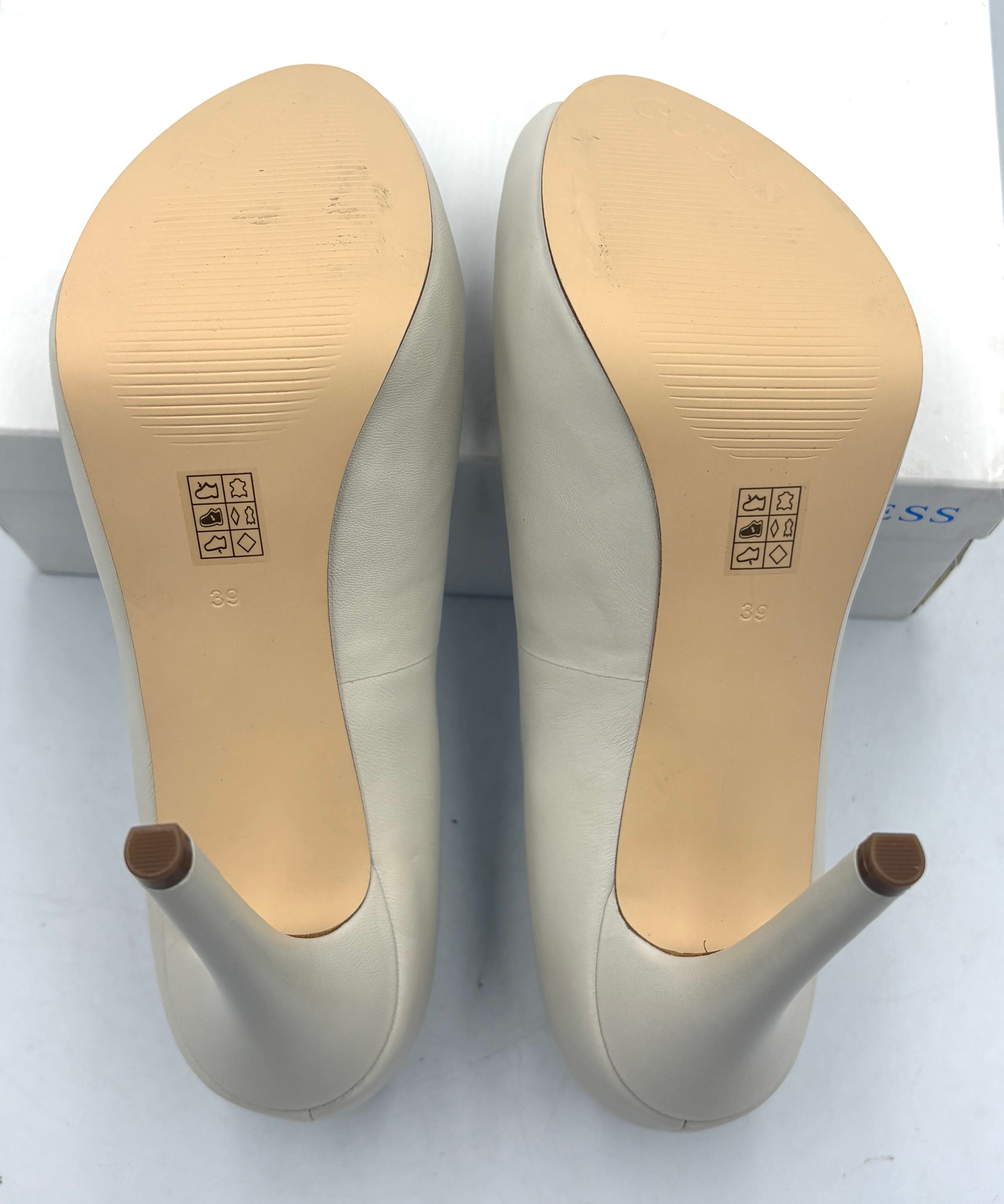 ‼️Nowe oryginalne szpilki czółenka GUESS FLH124 ecru 39 AZ 166 12 cm
