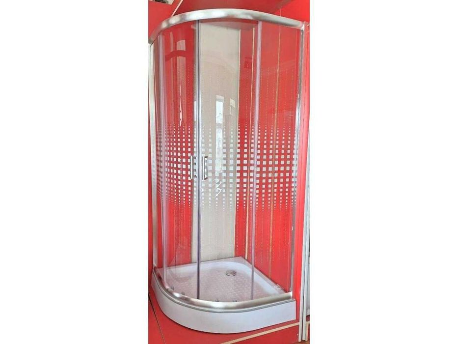 Душова кабіна 90х90см низький піддон скло 5 мм