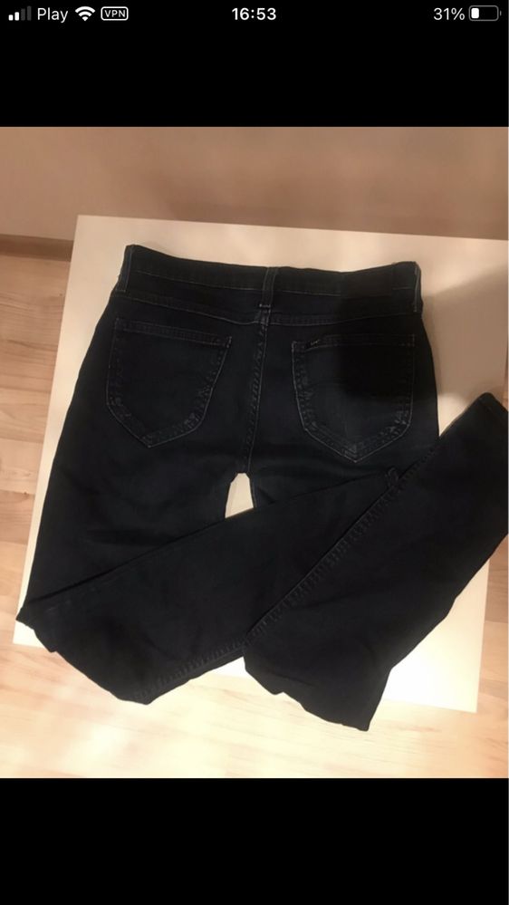Spodnie jeansy rurki Lee 36/S