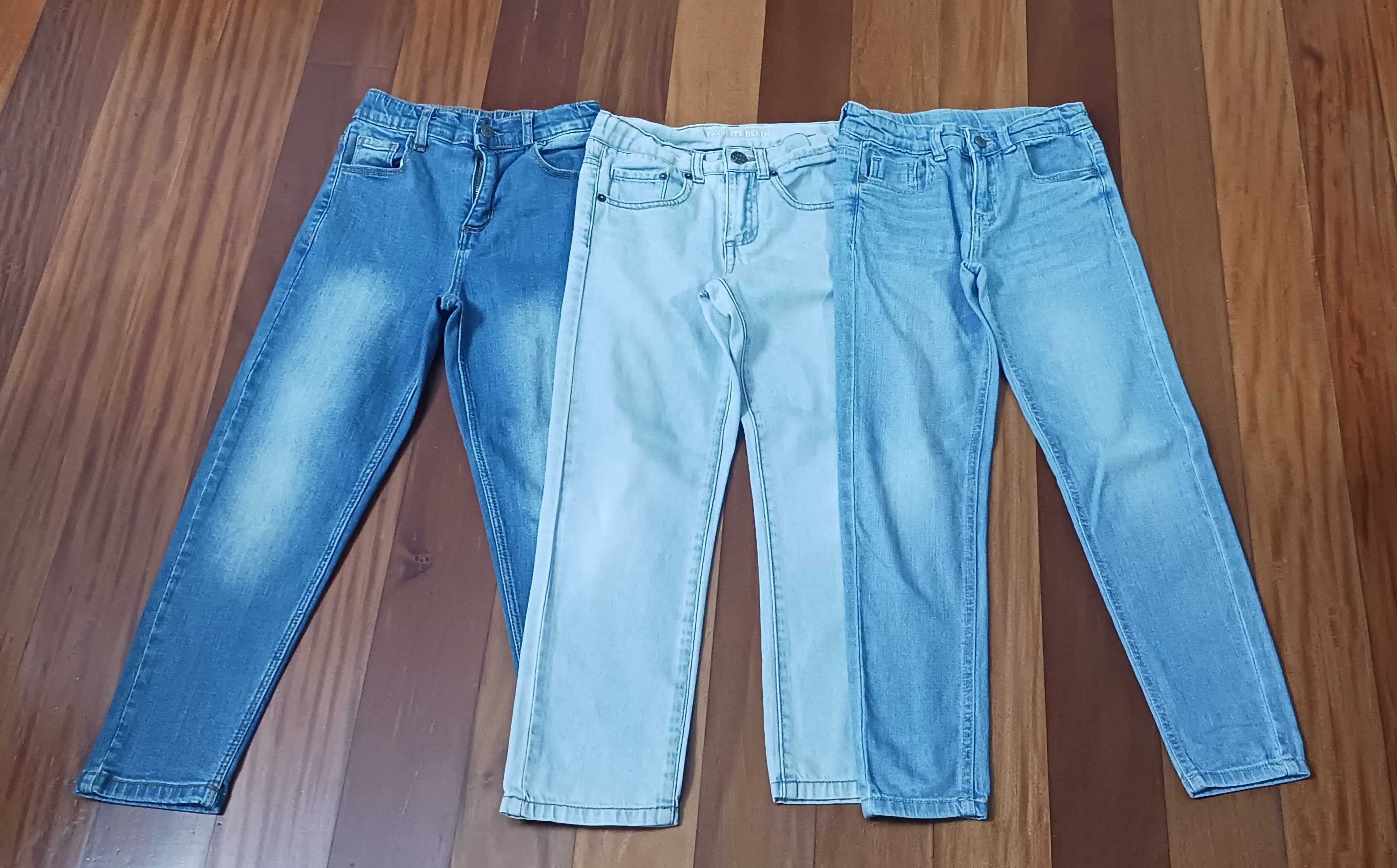 3 Calças de ganga para criança - 7/8 anos