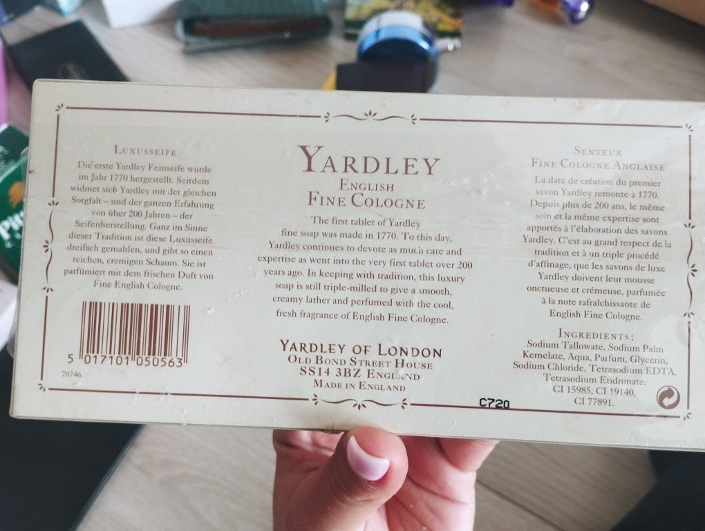 Yardley English Fine Cologne - Savon De Luxe Soap 3 X 3.5oz