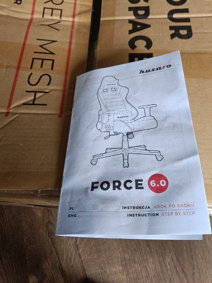Fotel gamingowy Huzaro FORCE 6.0 Grey Mesh