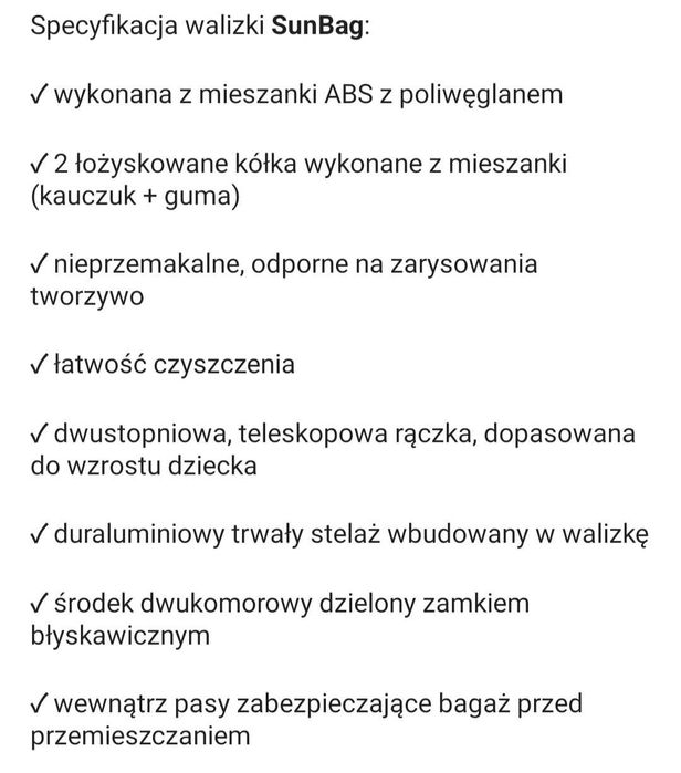 Walizka dziecięca biedronka + plecak + książeczki i kolorow.w gratisie