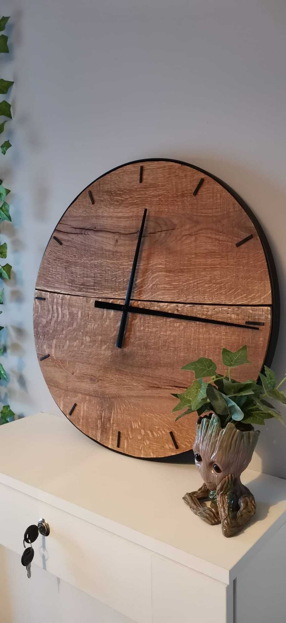 Zegar na ścianę "Oak" Zegar ścienny 50 cm drewniany