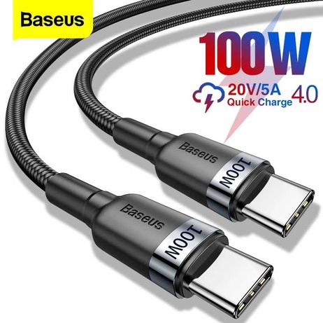 Baseus 100w Cable Type-c to Type-c PD 3.0 QC 4.0 20V 5A 200см