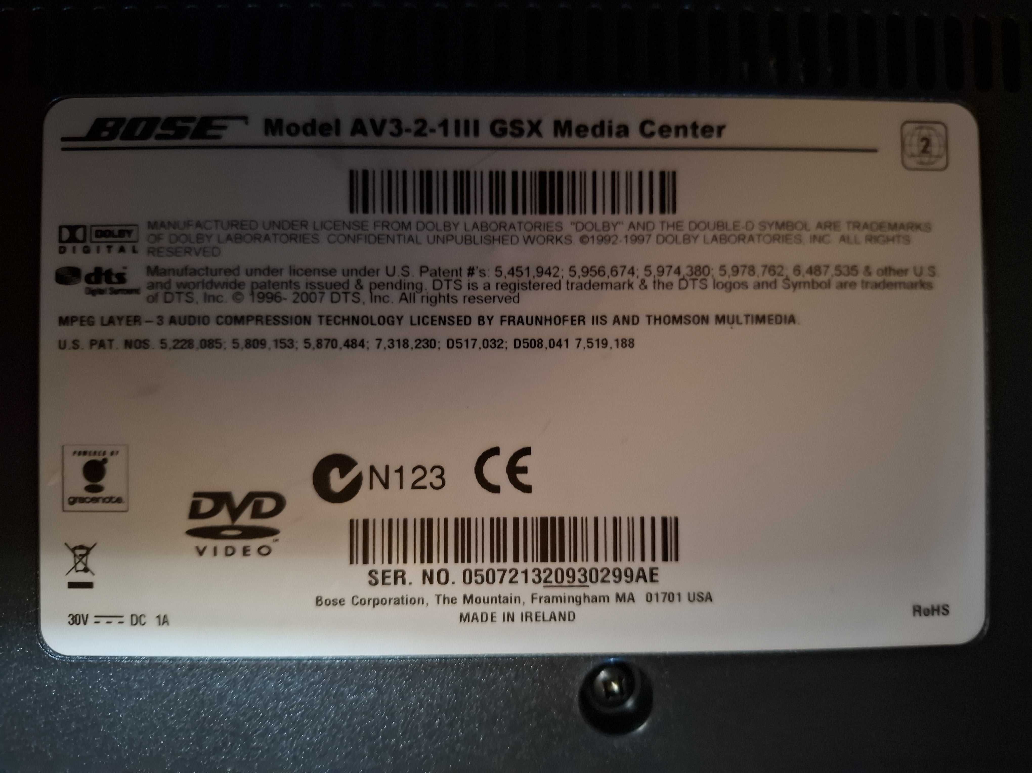 Sistema de Som Bose 3-2-1 GSX Series III