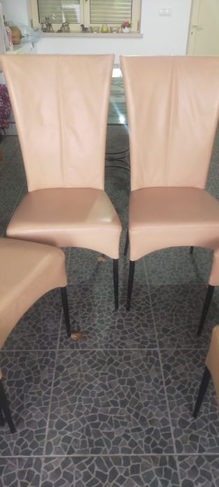Cadeiras Jantar em couro italiano