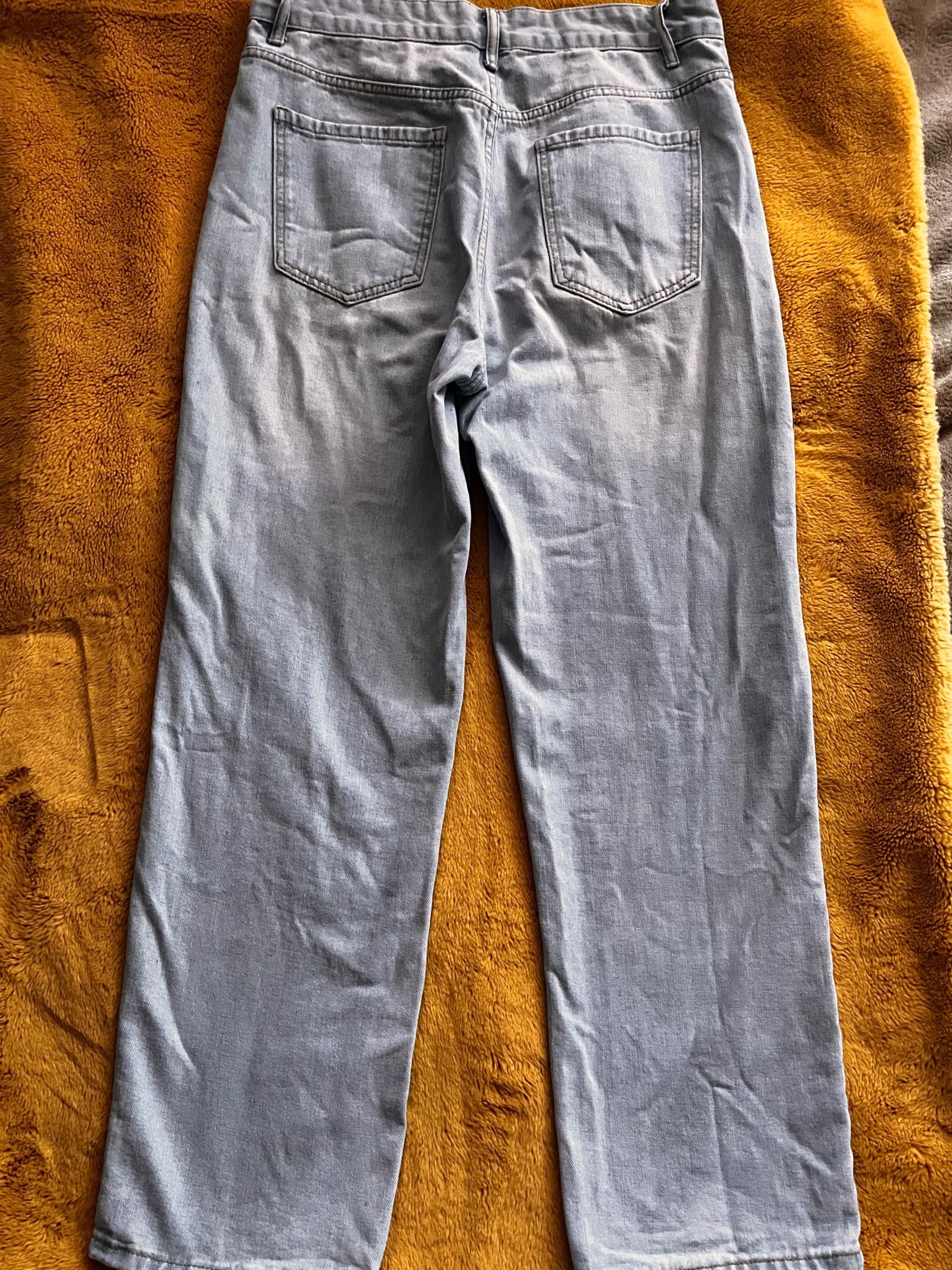 Shein jeansy jasne proste r .S -regular oversize